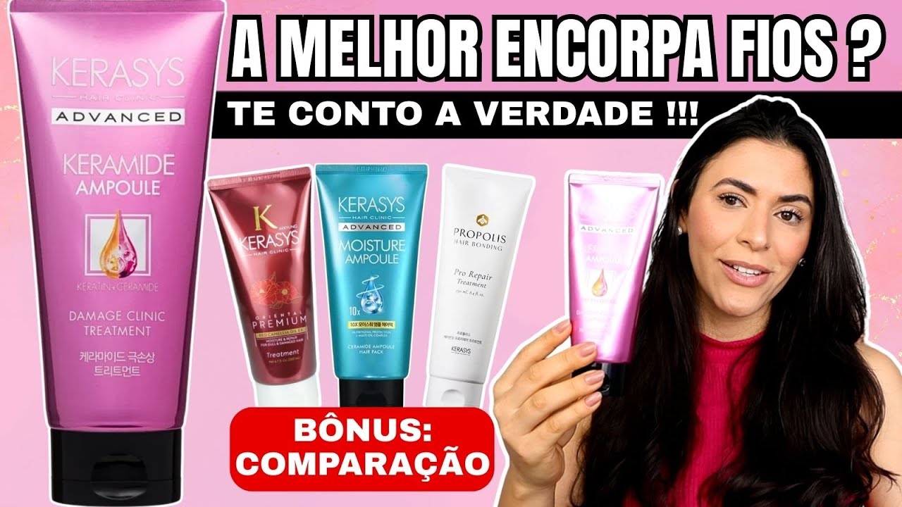 A M&aacute;scara que ENCORPOU MEU CABELO em 1 APLICA&Ccedil;&Atilde;O | KERASYS Keramide Ampoule