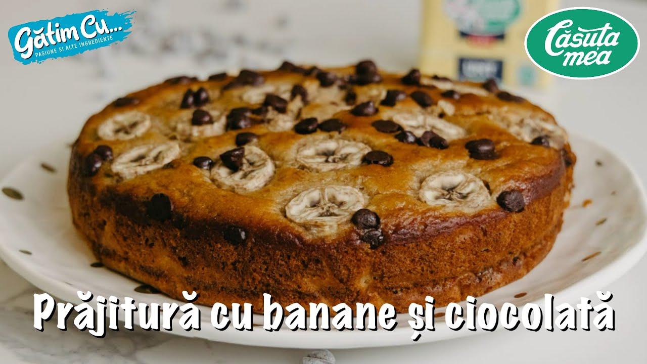 Rețetă simplă pentru Prăjitură cu banane și ciocolată