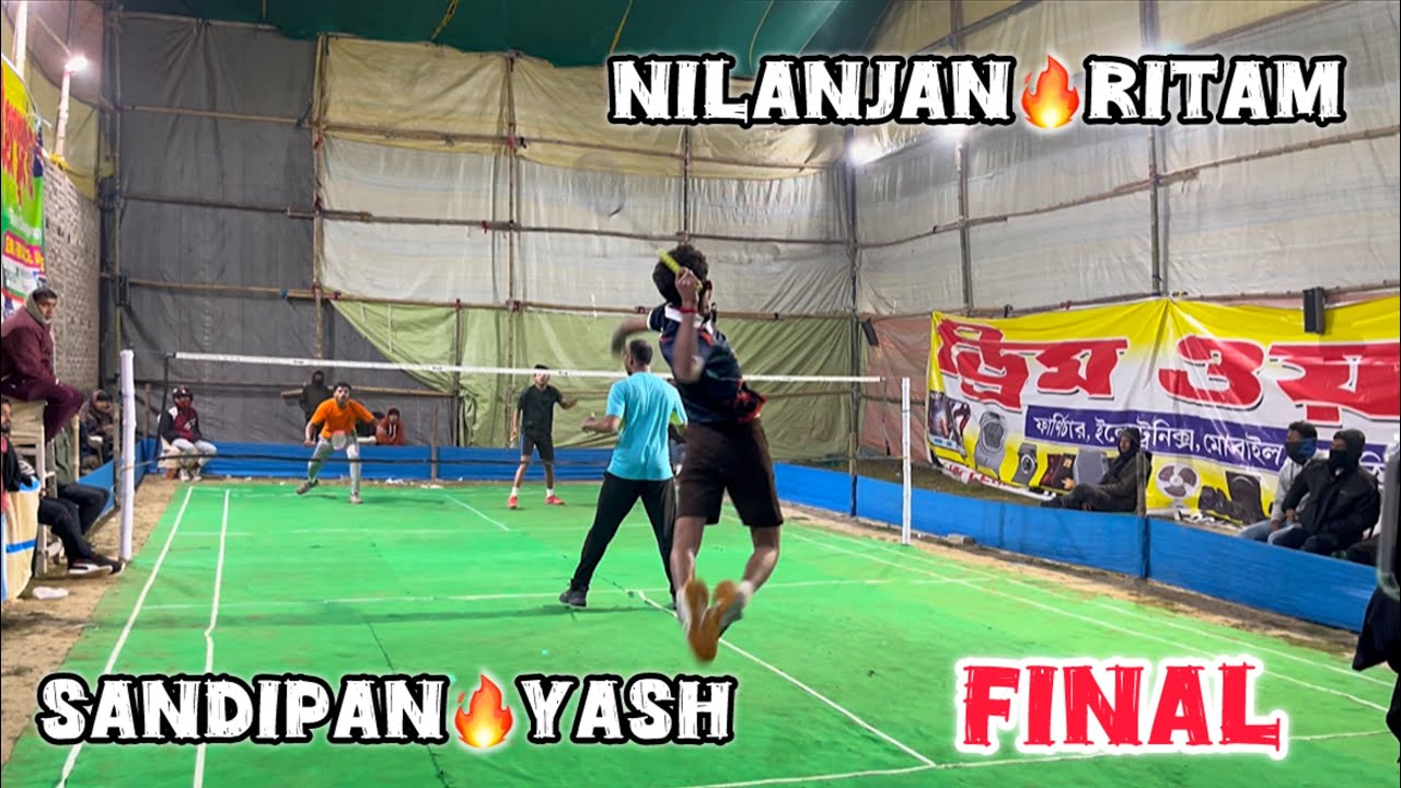 Best Badminton Tournament Nilanjan🔥Ritam 🆚 Sandipan🔥Yash #shuttlershubho #badminton #badmintonsmash