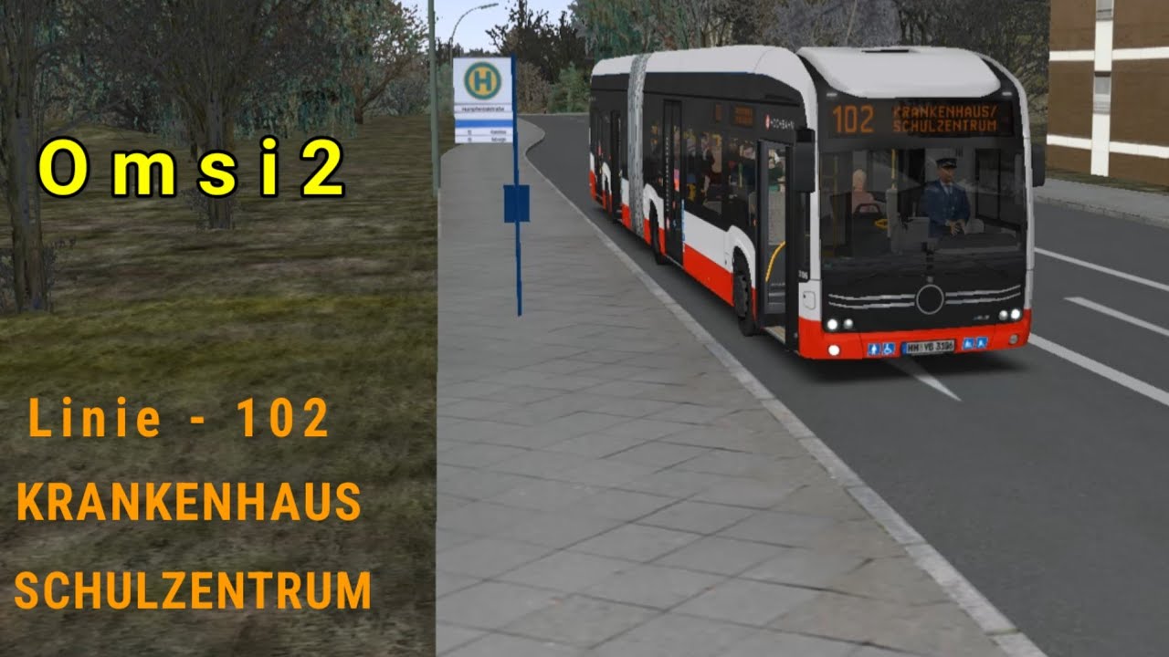 Linie - 102 / Krankenhaus - Schulzentrum/OMSI2/Moza R3/Elektro Bus/E-Bus.