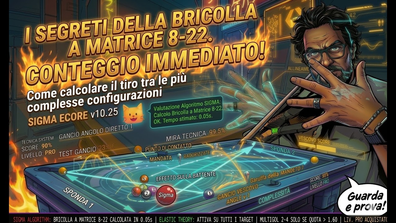 Il Biliardo che Conta SPECIAL - I segreti della BRICOLLA a matrice 8-22. Conteggio immediato!