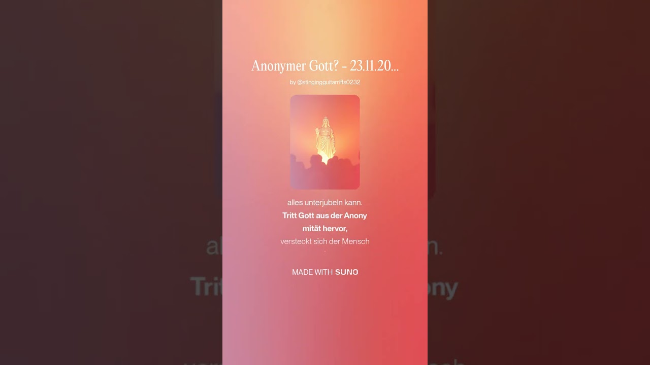 159 4 Anonymer Gott?   23 11 2000
