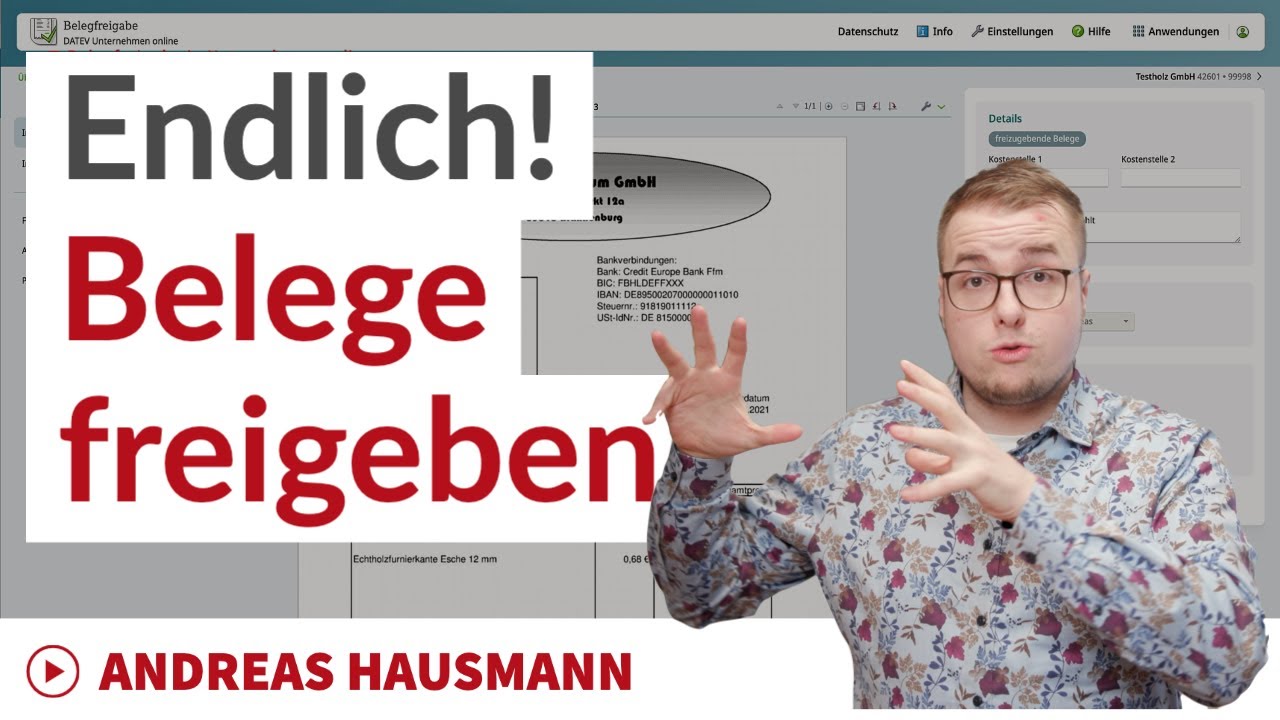 So gibst du Belege in DATEV Unternehmen online frei - Rechnungen prüfen über Belegfreigabe online