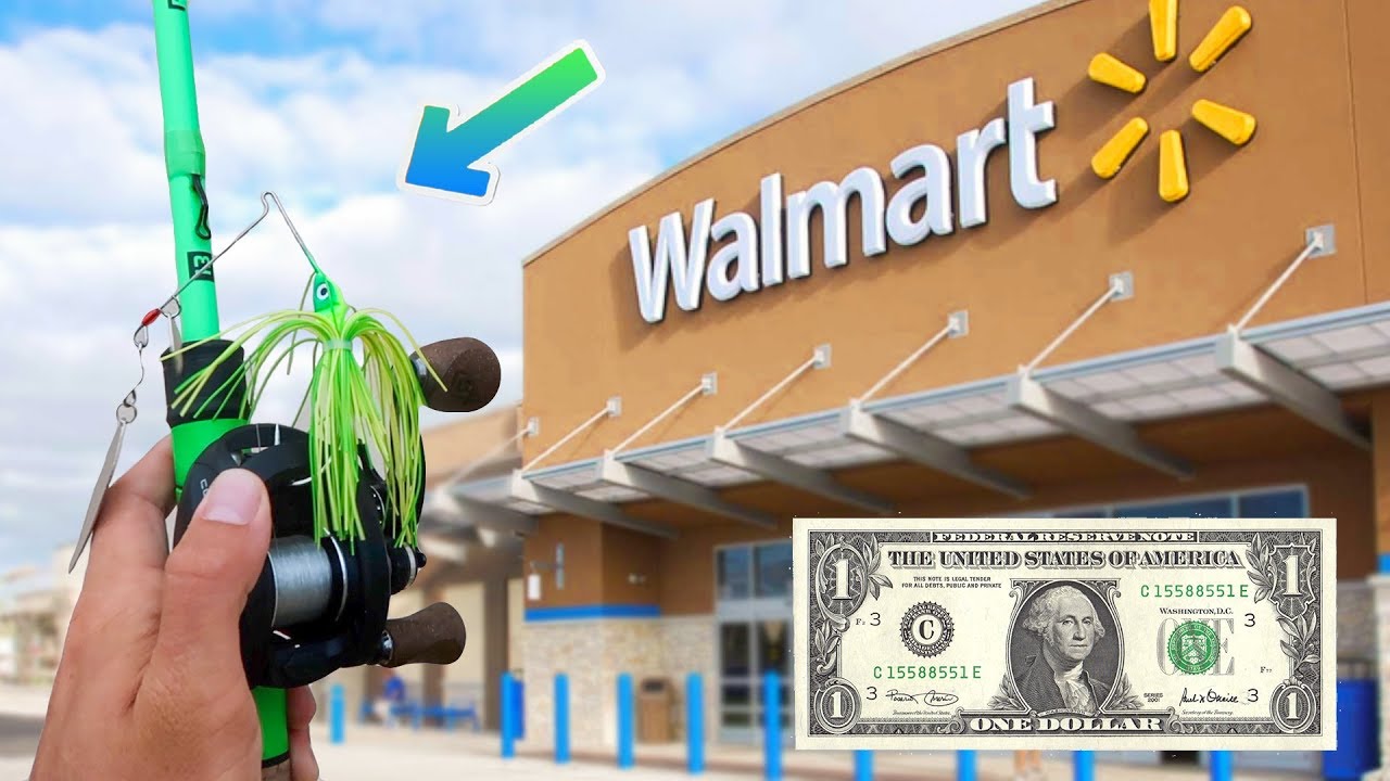 $1 Walmart Spinnerbait Fishing Challenge!! (Suprising)