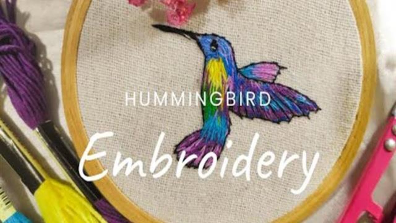 Hand Embroidery| Simple Embroidery |Hummingbird Embroidery!!!!