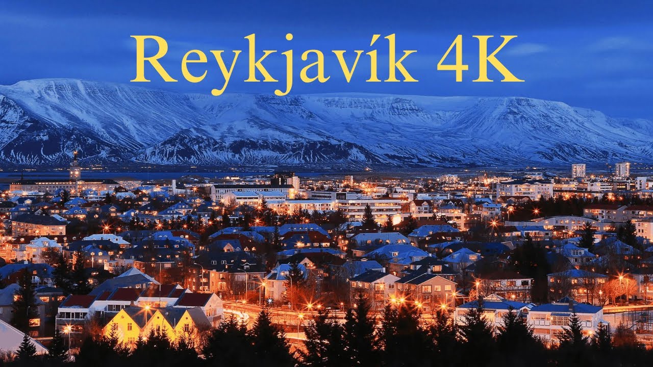 Reykjavik 4K - Night Drive - Iceland- Christmas Time