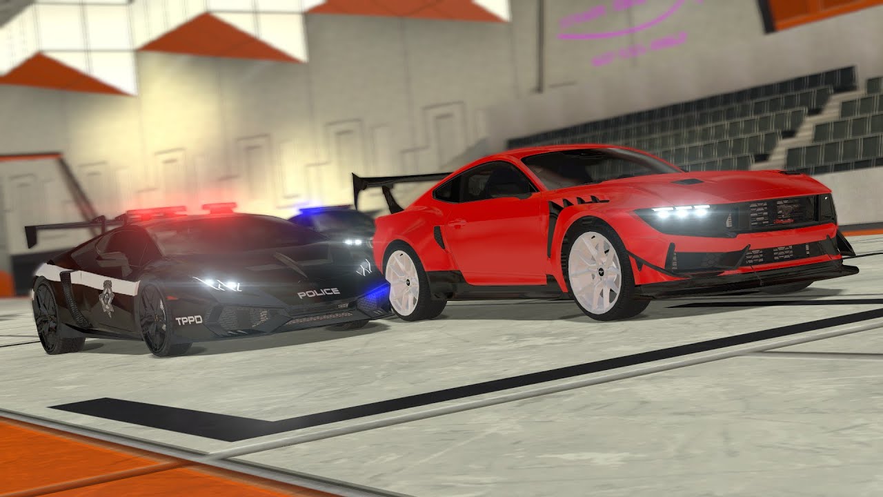 GMod - AI Police Chase Ford Mustang Dark Horse 2024
