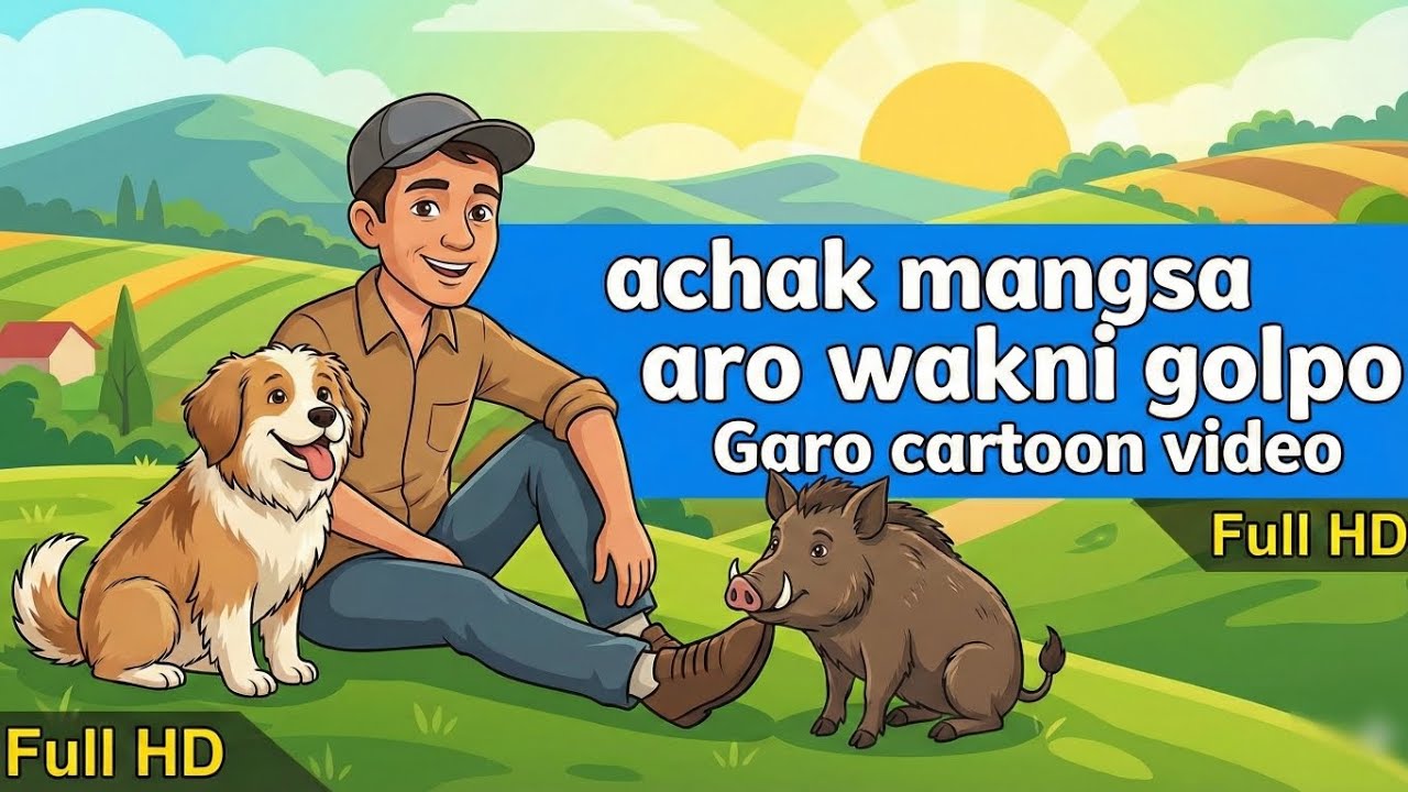 Achak aro wakni kam ka.ani golpo Garo cartoon video// garo film 