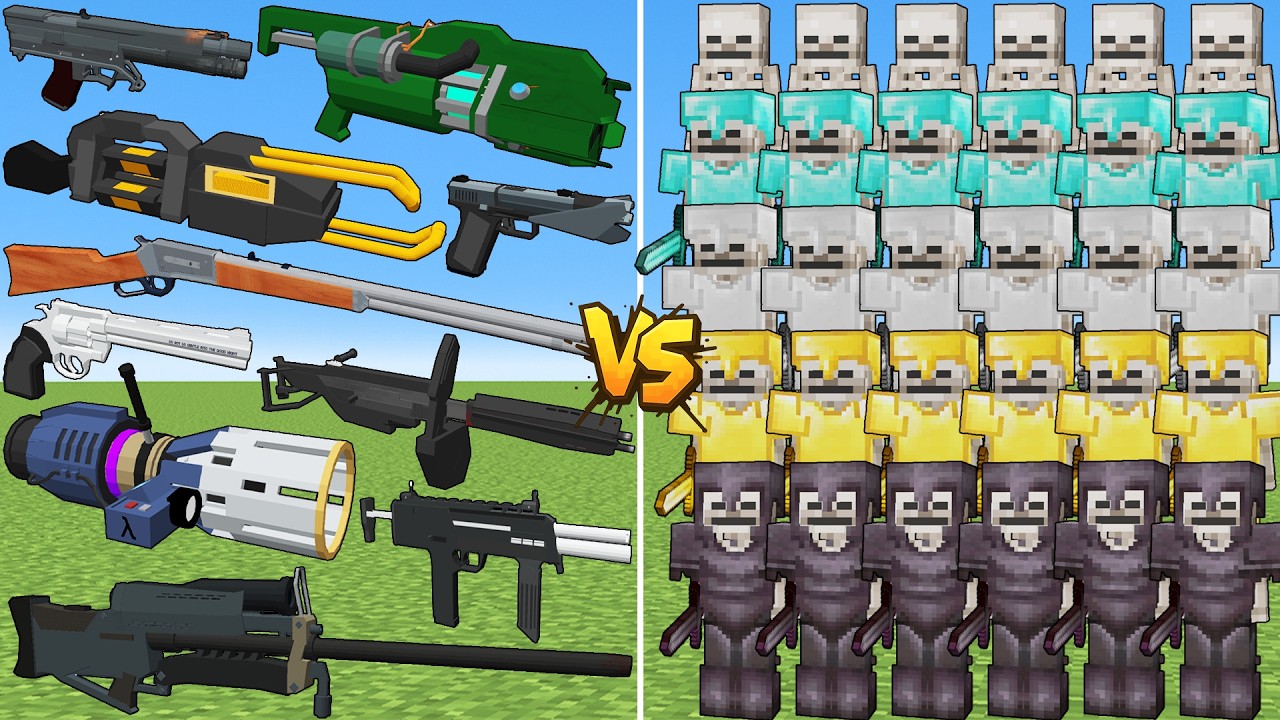 What TaCZ Half Life Gun Can Defeat The Most All New Skeleton in Minecraft?