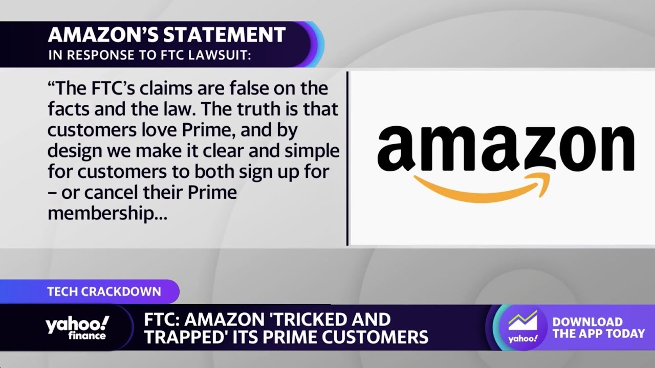 FTC suing Amazon alleging the retailer 'tricked and trapped' its Prime members