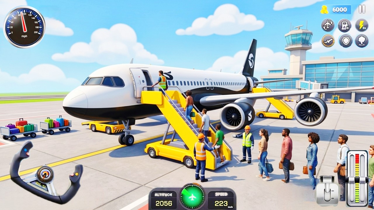 Flight Airplane City Pilot Simulator - Plane Boeing Emergency Landing - Android Gameplay