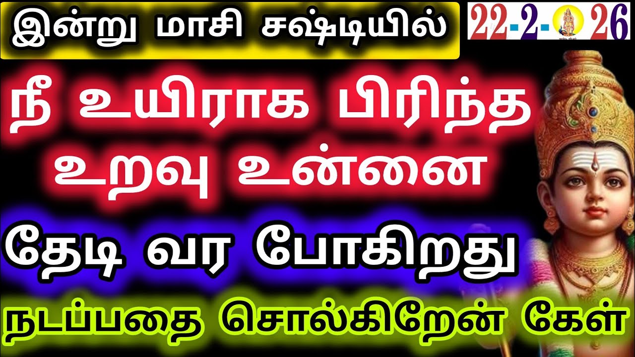 நீ உயிராக பிரிந்த உறவு உன்னை தேடி வர போகிறது/Murugan blessings/Vetrivel murugan