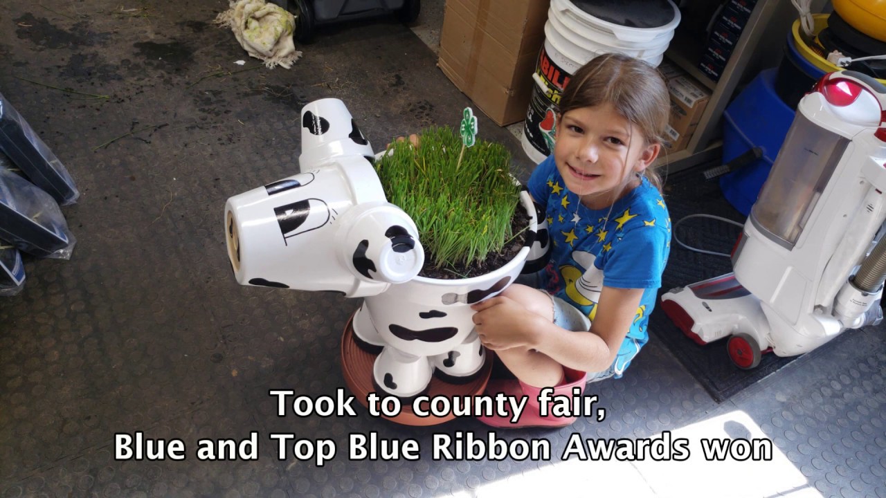 Easy DIY Craft Clay Pot Cow Planter