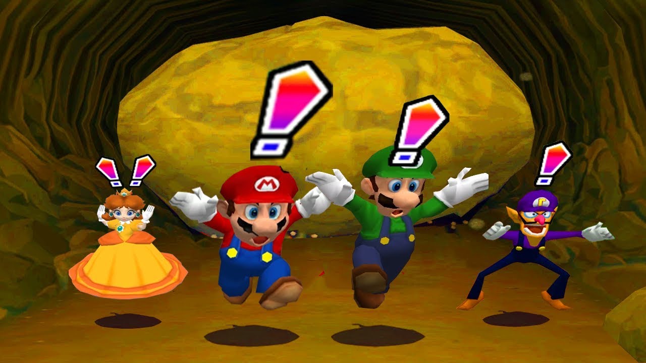 Mario Party 6 Minigames - Mario vs Daisy vs Waluigi vs Lugi
