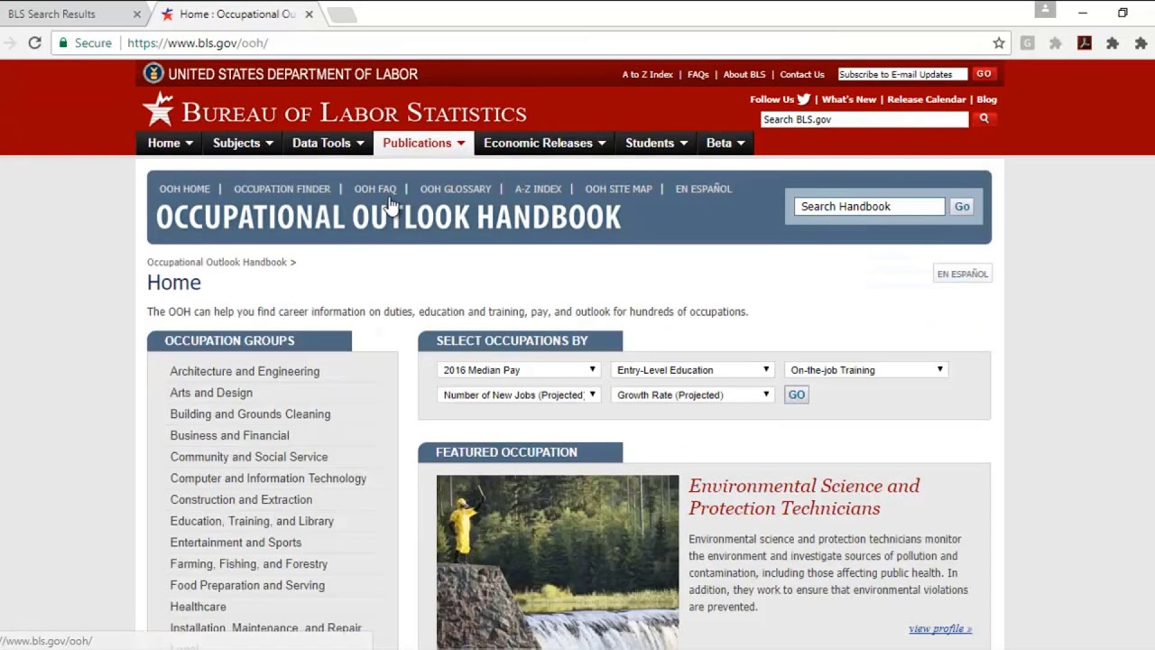 Occupational Outlook Handbook