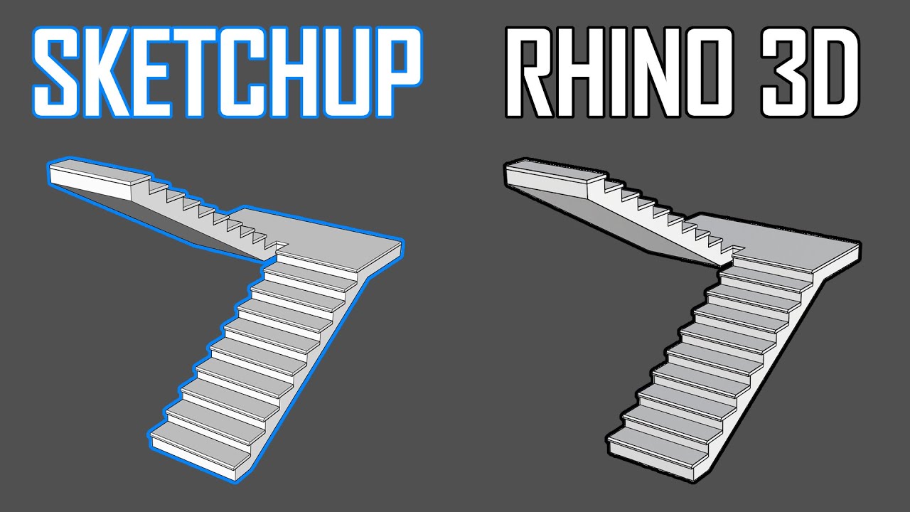 SketchUp + Rhino | Staircase Tutorial