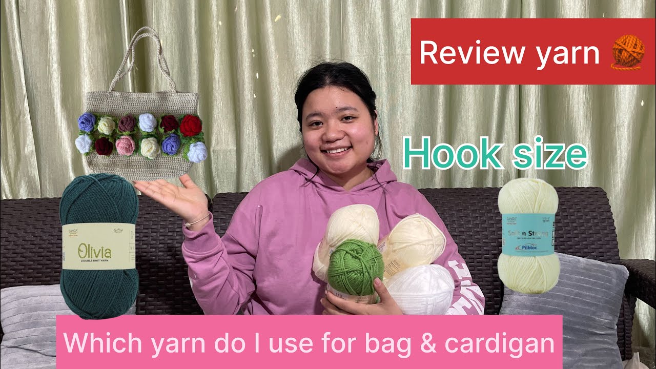 Yarn review / which yarn do I use for making bag &cardigan /#Crochet 