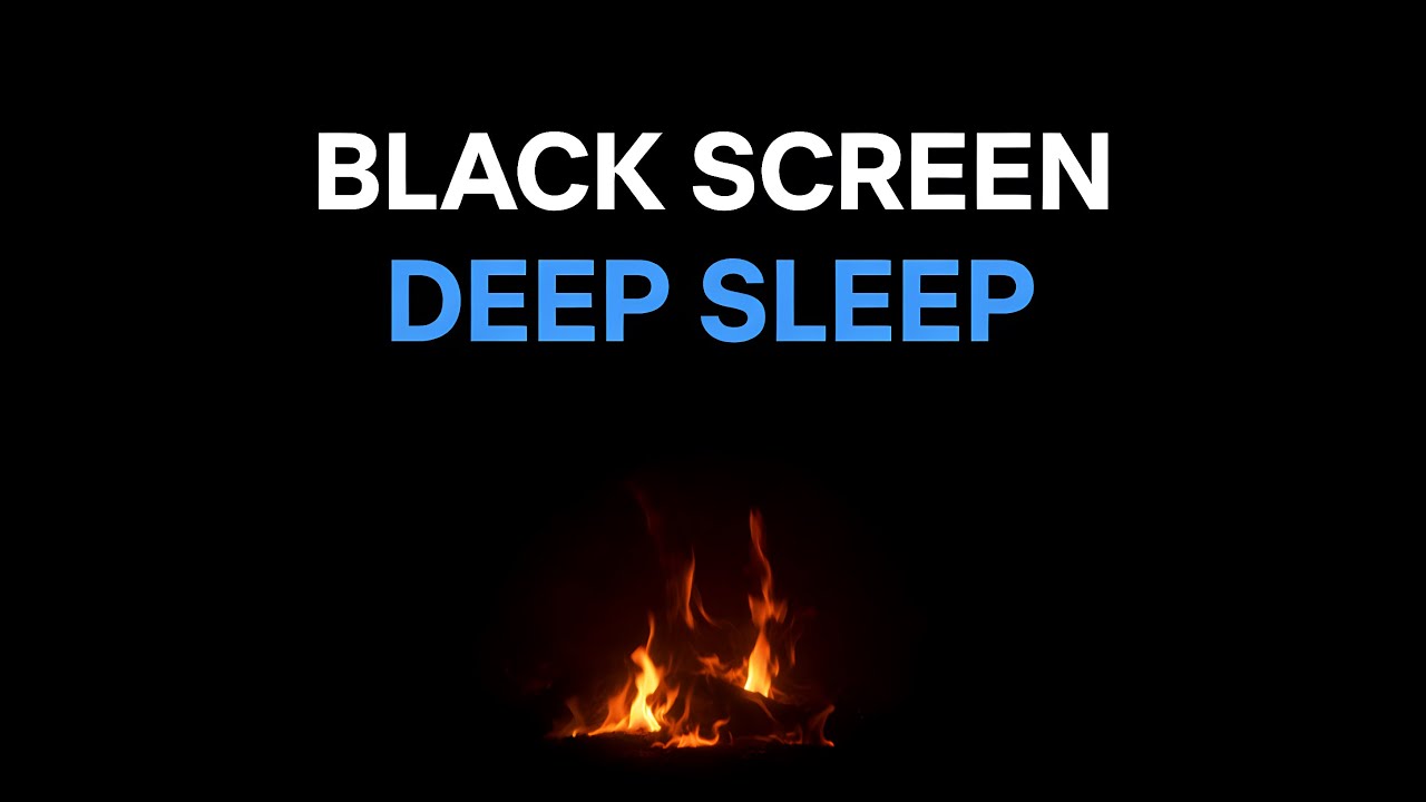 Black Screen Fireplace ASMR 🔥 Crackling Fire Sounds for Deep Sleep (10 Hours)