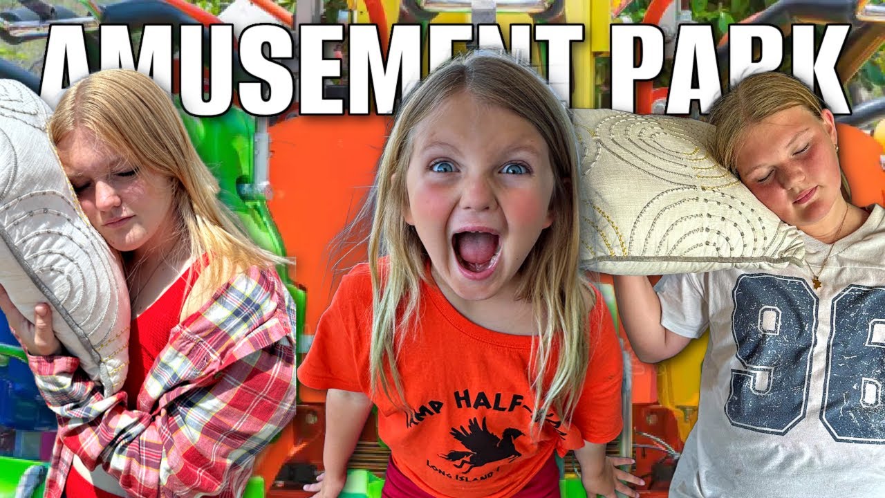 SPENDiNG 24 HOURS at an Amusement Park!