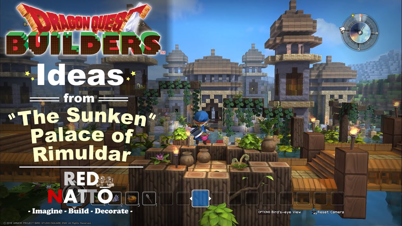 The sunken palace of Rimular creation, Dragon Quest Builders - gardens, architecture
