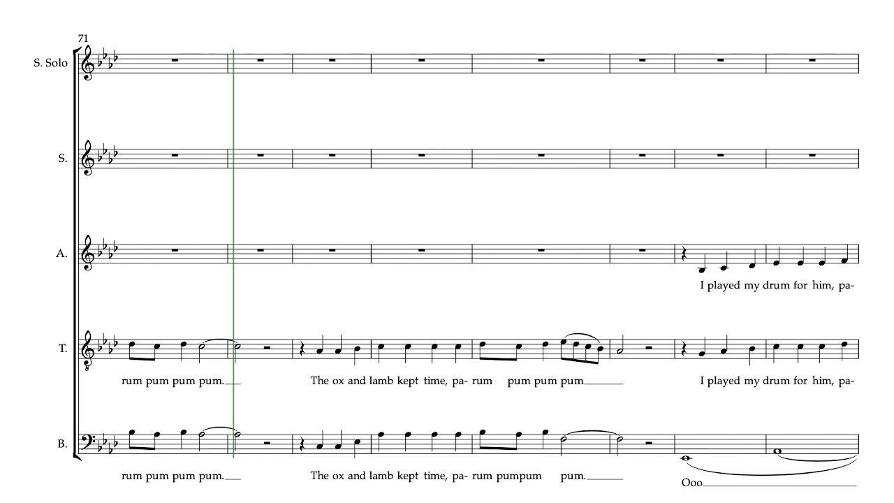 The Little Drummer Boy Tenor Part Predominant