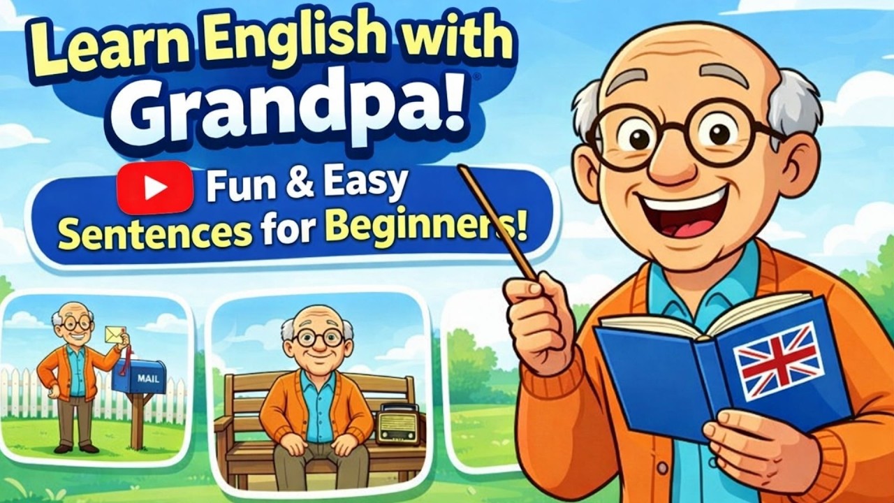 Learn English with Grandpa - Fun & Easy Sentences for Beginners  English
