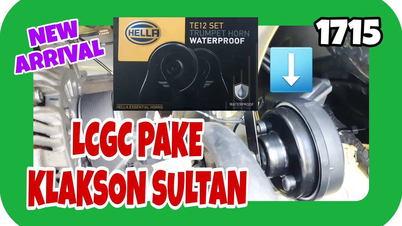 New Arrival - LCGC Pakai Klakson Sultan HELLA TE12 Set Trumpet Horn Waterproof Suara Stereo 🚙 📢 👍