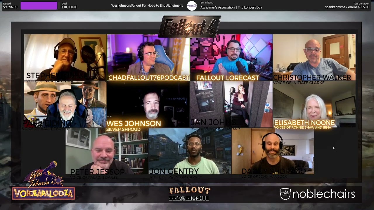 Fallout 4 Voice Cast Reunion! Wes Johnson's Voiceapalooza with #FalloutForHope