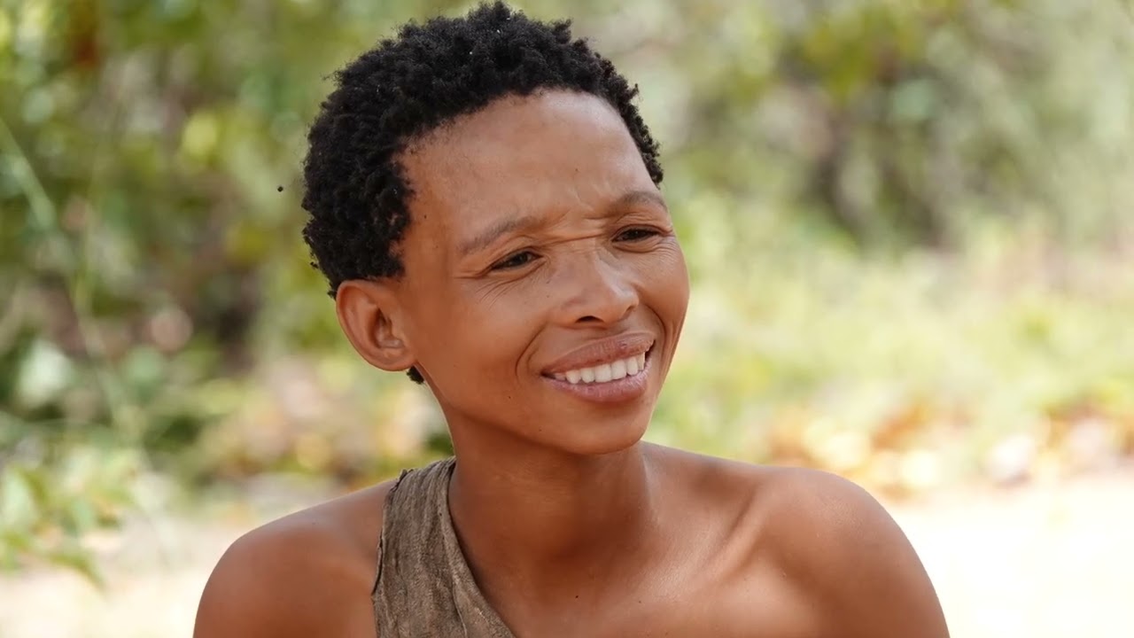 San people from Kalahari desert, ( Namibia 