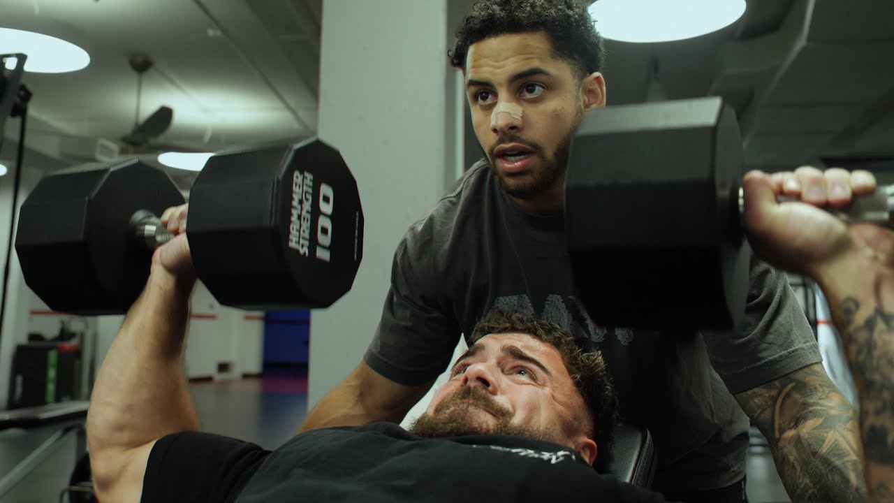 chest workout while traveling w/ Vaughn and Justmerk