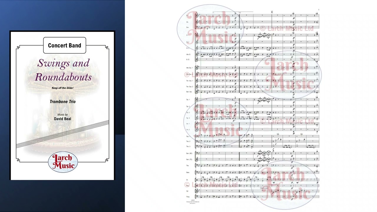 LM608 Swings and Roundabouts for Concert Band - Trombone Trio ~ Music by David Beal