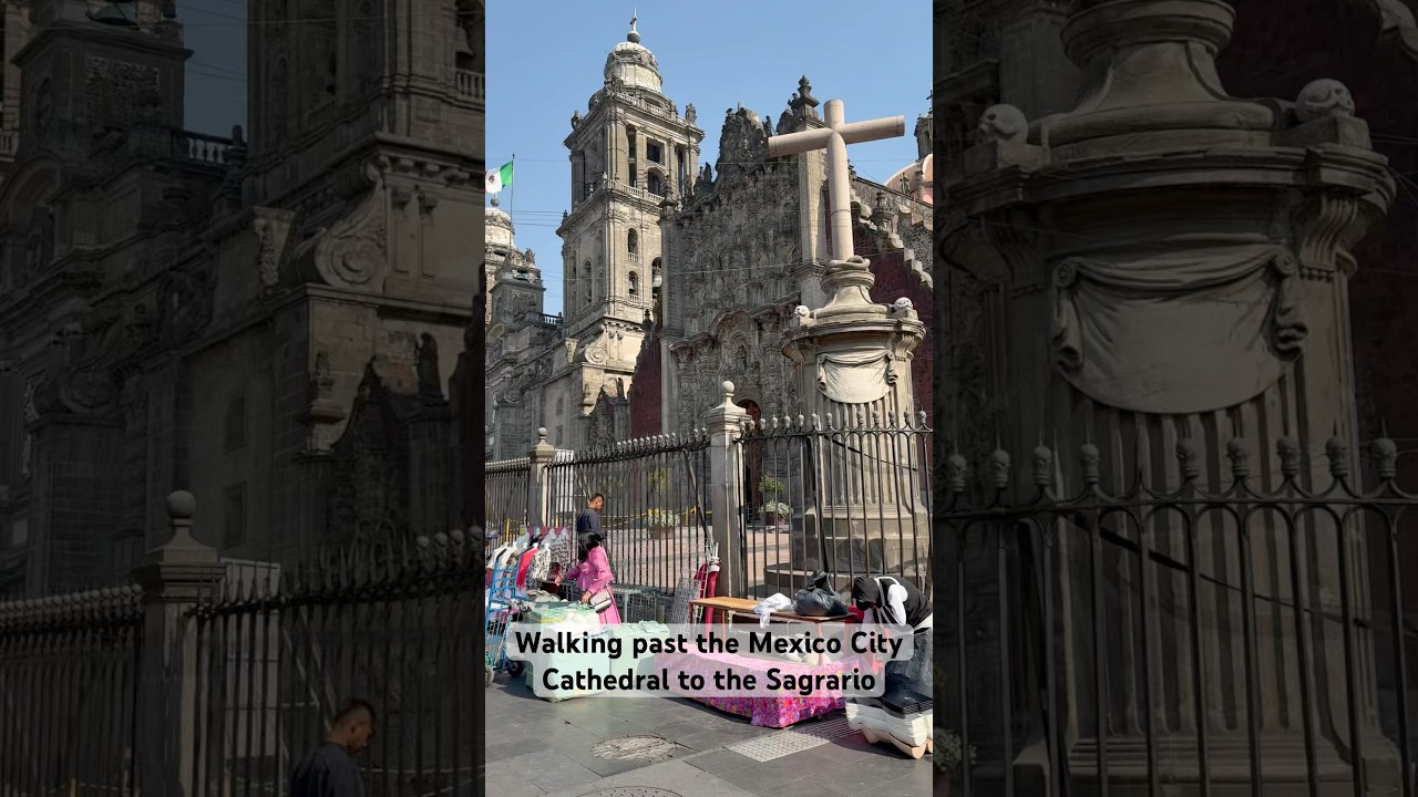 Walking past the Mexico City Cathedral to the Sagrario #cdmx #cathedral #sagrario