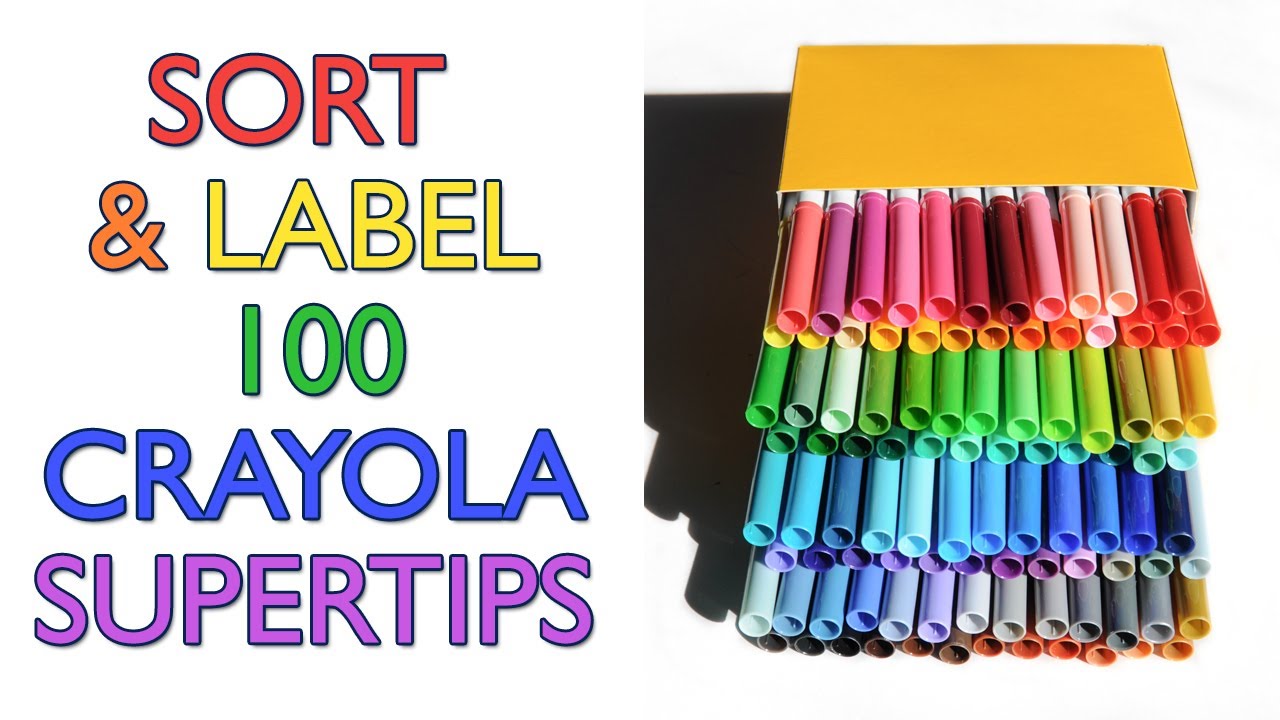 100 суперсоветов Crayola: сортировка, маркировка и выбор образцов по цвету