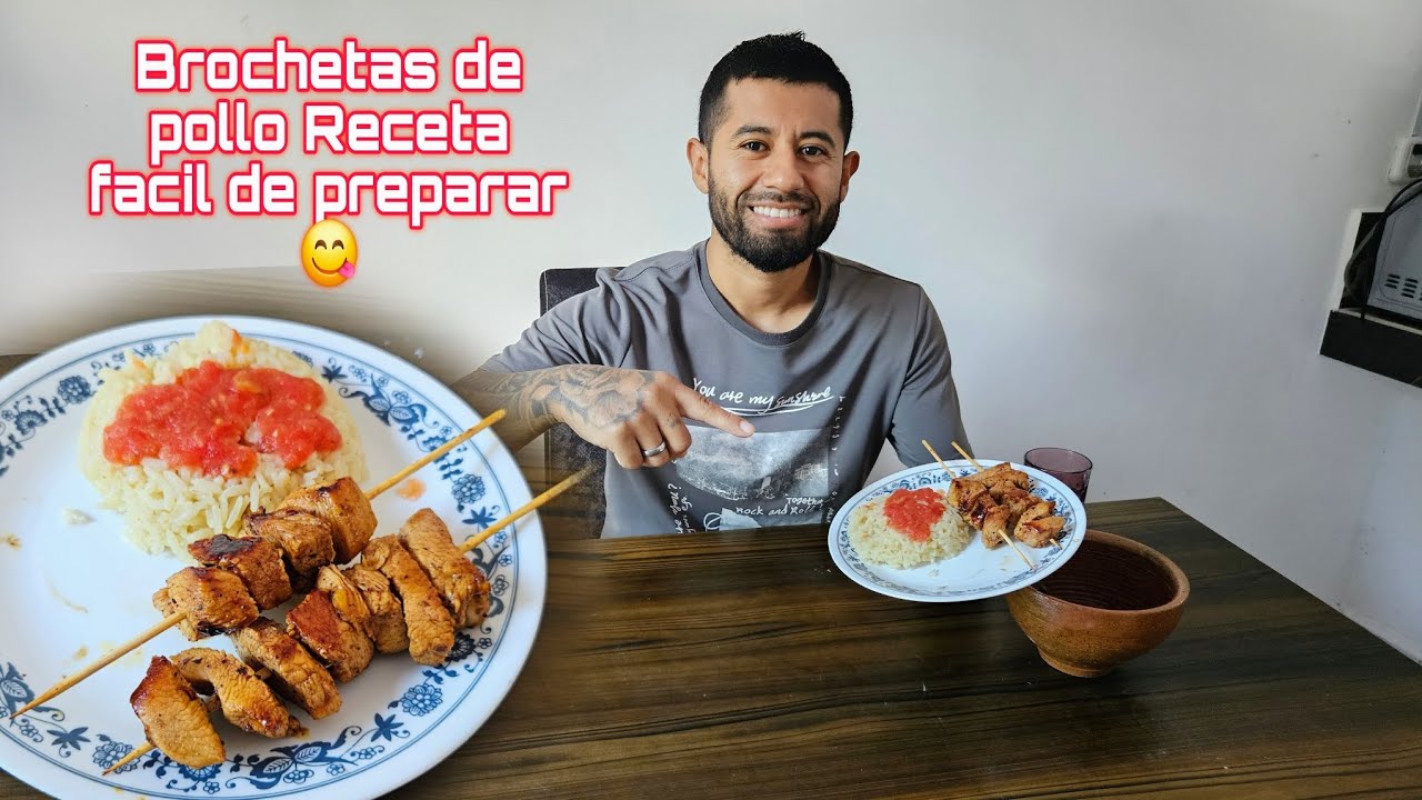COCINANDO BROCHETAS DE POLLO, UNA RECETA FACIL PARA PREPARAR EN CASA 🍗😋