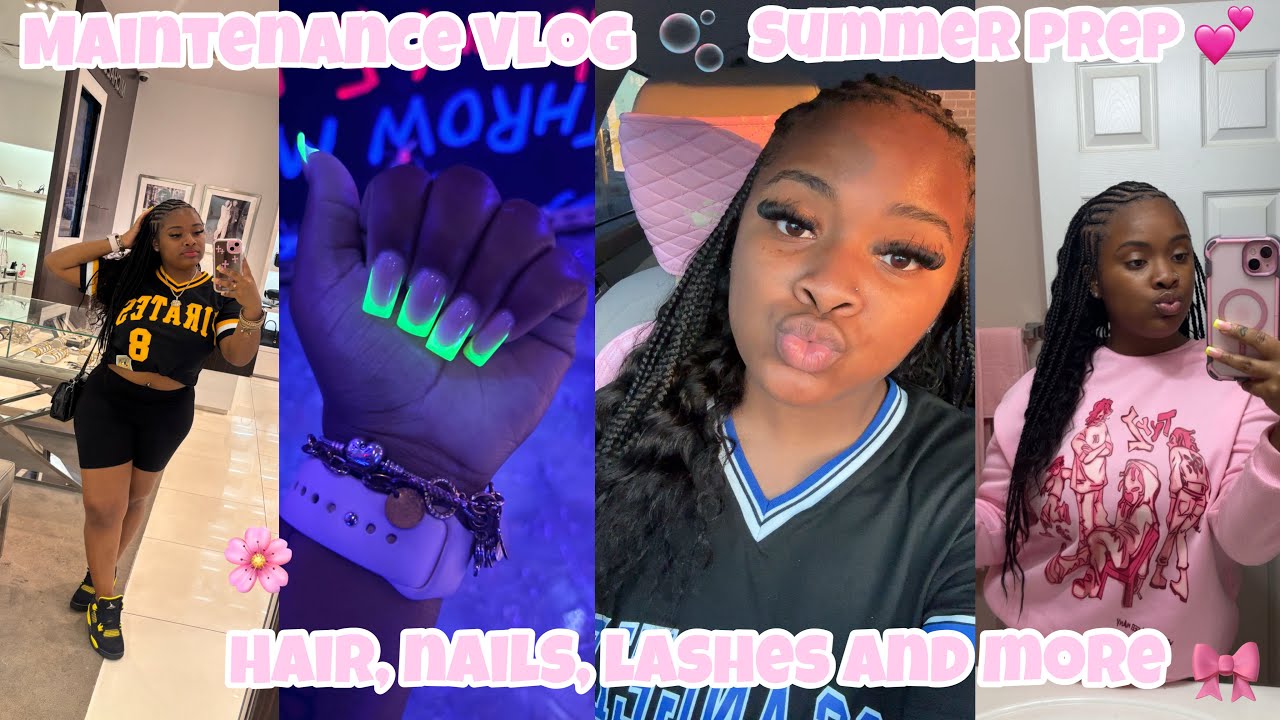 SUMMER PREP + MAINTENANCE🎀🫧| nail,lashes,hair, & more!