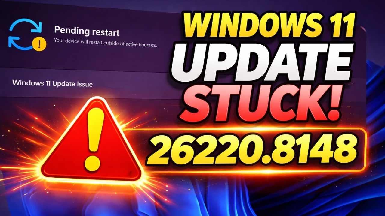 Windows 11 Update 26220.8148 Stuck on Pending Restart? Fix It Now (100% Working)