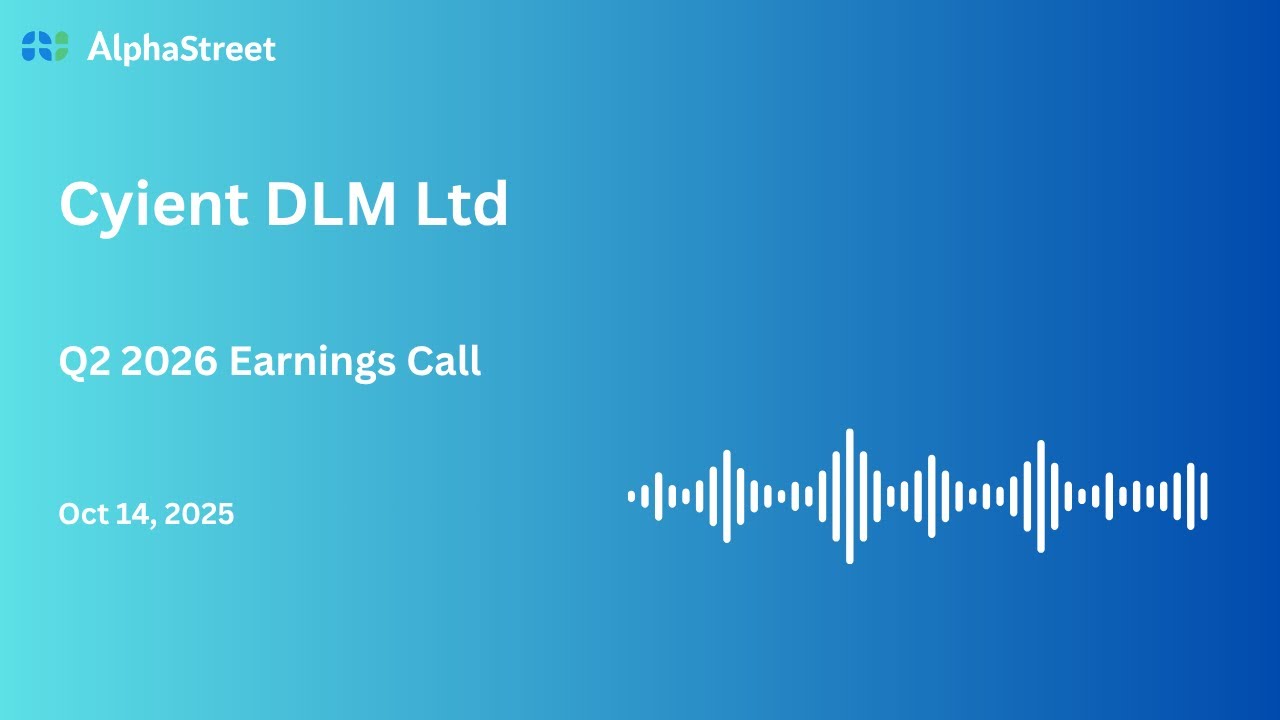 Конференц-связь по итогам второго квартала 2025-26 финансового года Cyient DLM Ltd