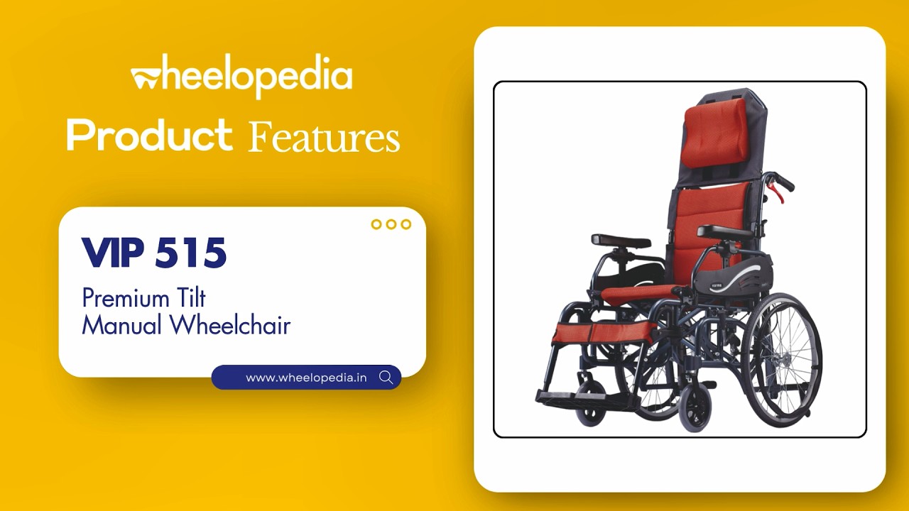 VIP 515 Aluminium Tilt Headrest Premium Manual Wheelchair | Wheelopedia