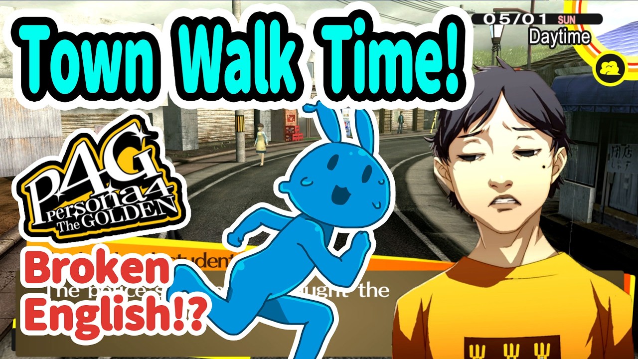 Playing Persona4... With My Very Broken English🐰😂🐰#39|Town Walk Time!