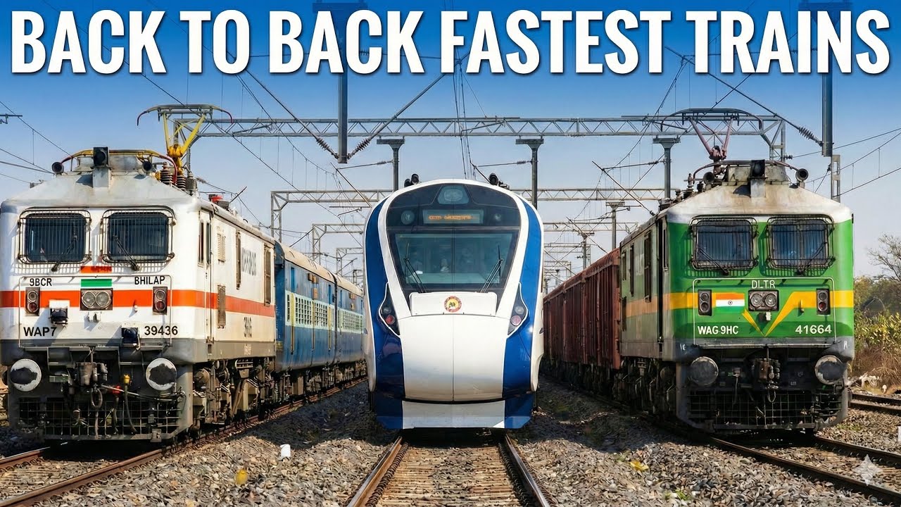 [19 In 01] In One video 🔥Back to Back Fastest Train Excellent 👌 Video 