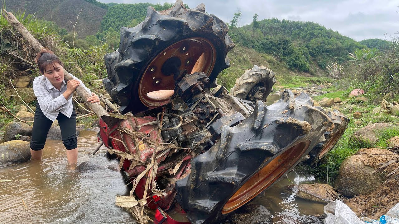 full video girl restores abandoned tractors that no one repaired years ago