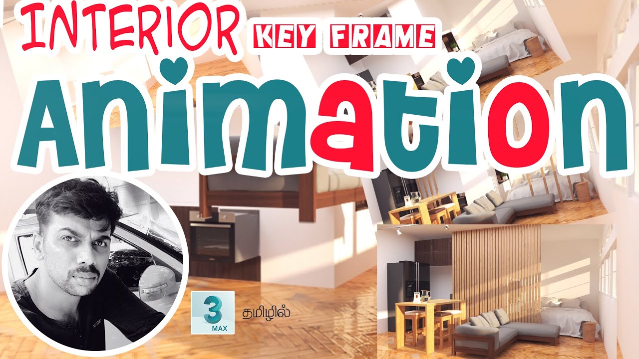 3ds max Tutorial in tamil - How to create interior key frame animation தமிழ்
