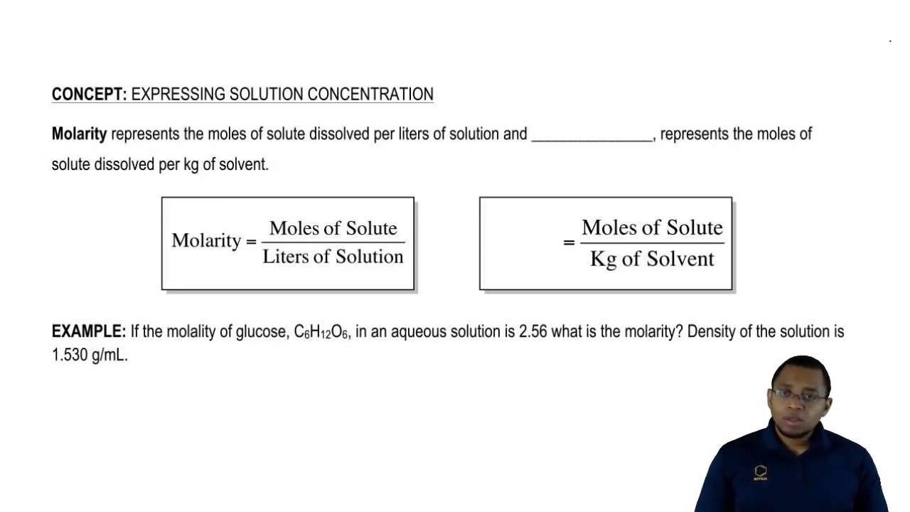 Molarity vs  Molality