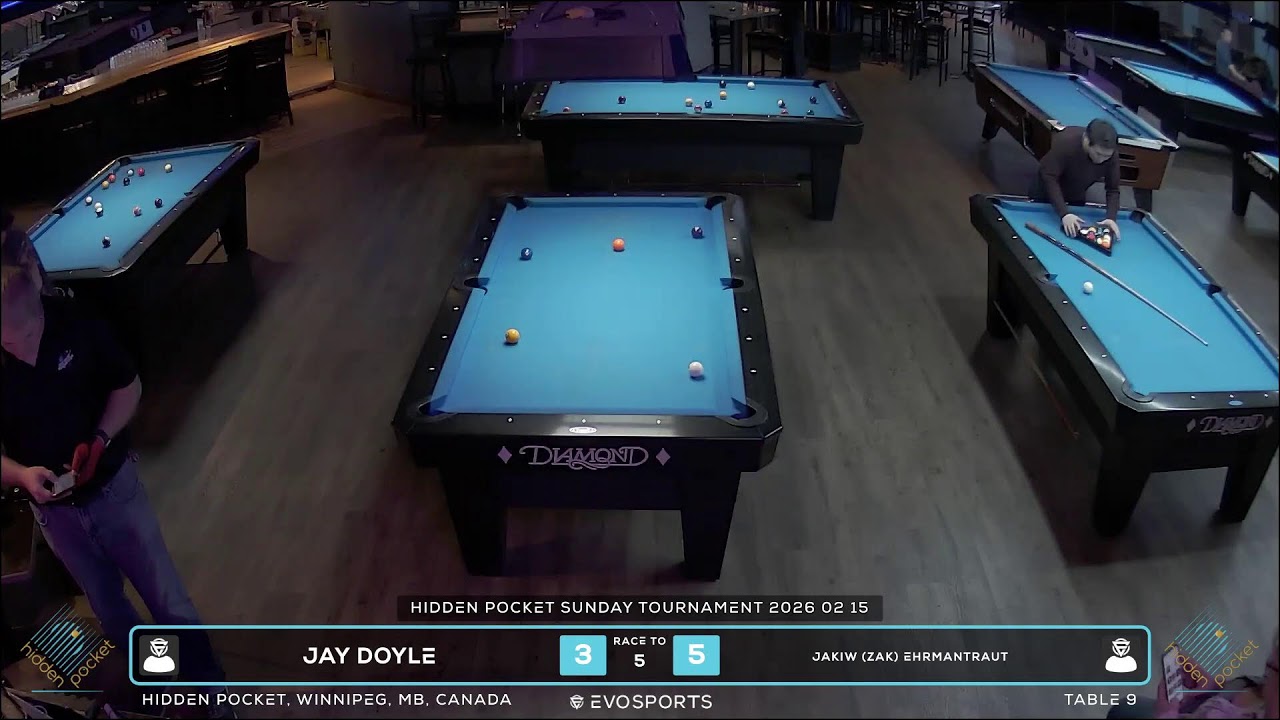 JAY DOYLE vs JAKIW (ZAK) EHRMANTRAUT - HIDDEN POCKET - TABLE 9 | EvoSports