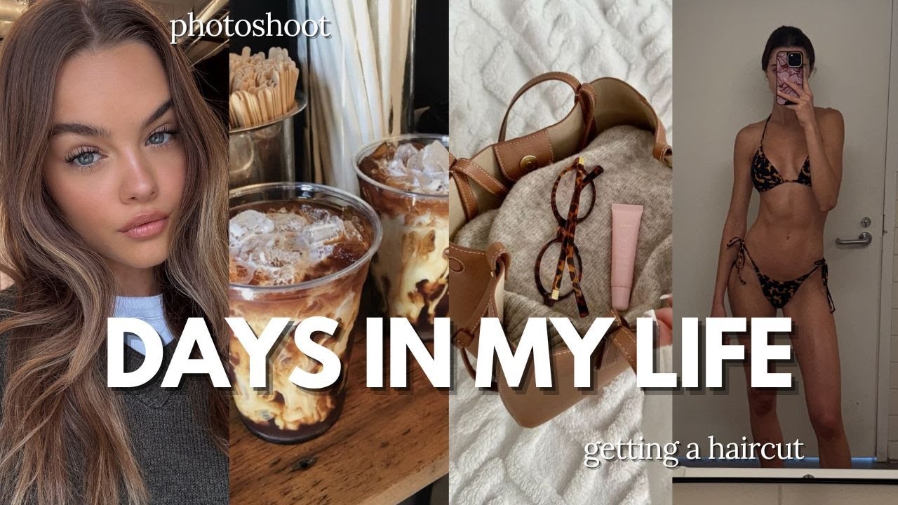 a few days in my life ♡ getting a haircut, photoshoot, my healthy habits, workouts