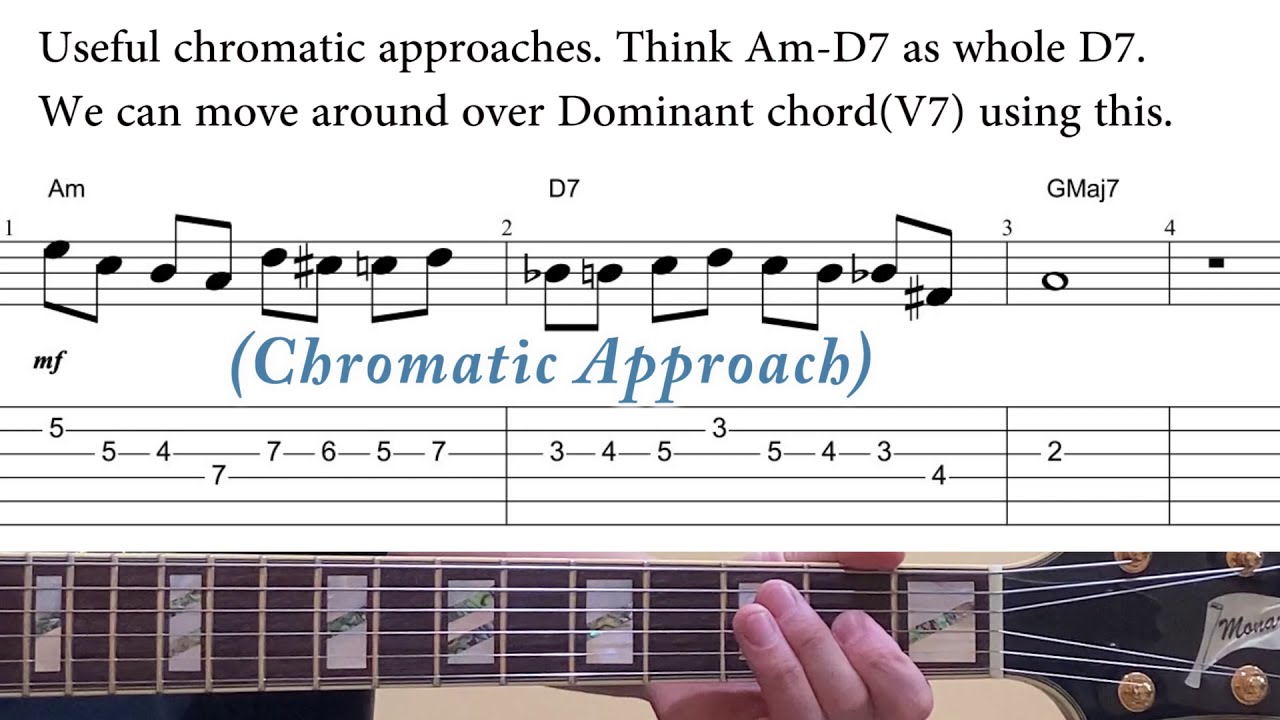 2-5-1 Jazz licks useful chromatic approach