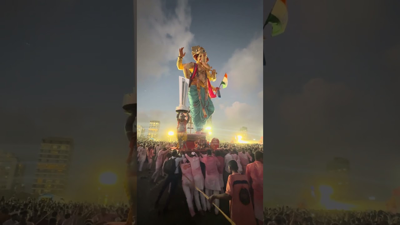 People Power at Mumbai&rsquo;s Tallest Ganesh Idol Immersion#FestivalSpirit #GaneshChaturthi2025