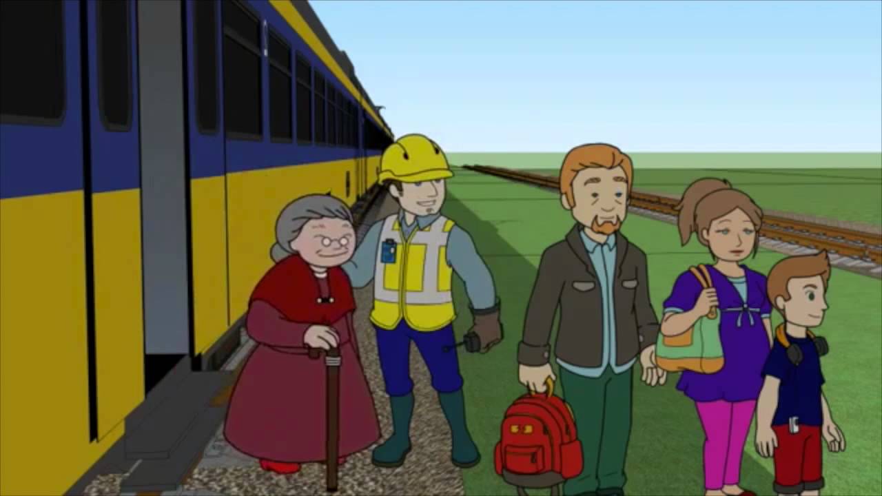NS Het evacueren van de reizigers op de trein