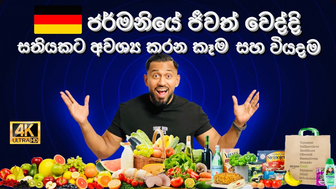 ජර්මනියේ ජීවත් වෙද්දි සතියකට අවශ්‍ය කරන කෑම සහ යන වියදම.@mrdulaj