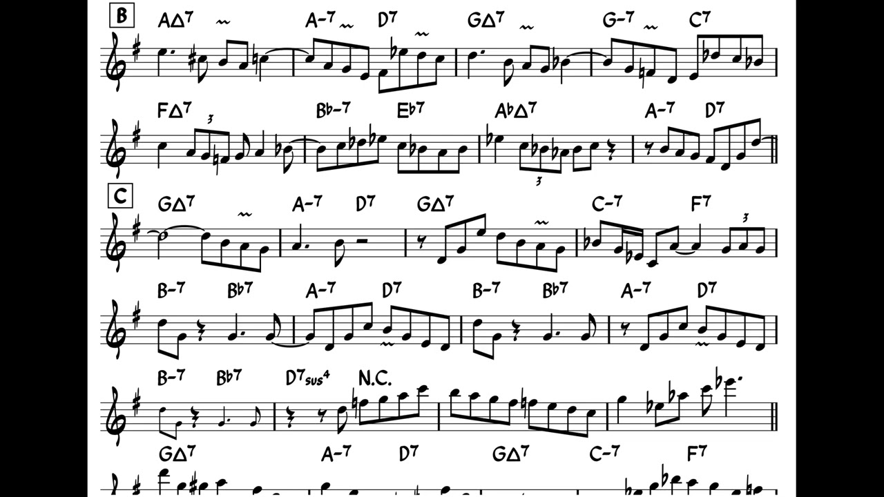 Joy spring clarinet solo transcription Buddy de Franco
